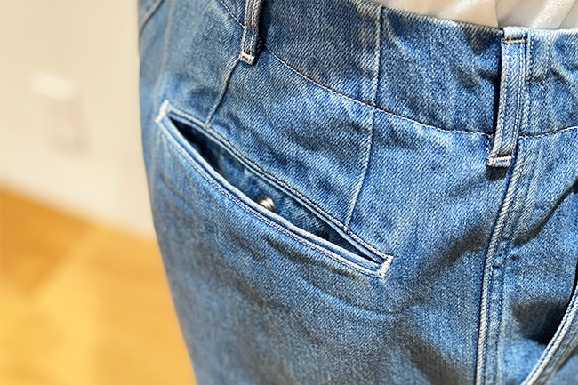 ナナミカ nanamica パンツ テーパード ロング デニム調 32 ナナミカ nanamica パンツ テーパード ロング デニム調 32